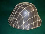 Original WWII Japanese Imperial Naval Landing Forces Marines Helmet w/ Net & Emblem - 4 of 12
