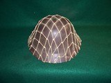 Original WWII Japanese Imperial Naval Landing Forces Marines Helmet w/ Net & Emblem - 1 of 12