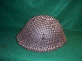 WWII ERA BRITISH CANADIAN TURTLE SHELL HELMET WITH CAMO NET - 2 of 12