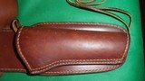 Hunter Frontier Buscadero Holster Leather Right Hand #1060 F12 Ruger 5.5" + Belt 22cal - 2 of 10