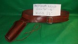 Hunter Frontier Buscadero Holster Leather Right Hand #1060 F12 Ruger 5.5" + Belt 22cal - 10 of 10