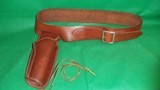Hunter Frontier Buscadero Holster Leather Right Hand #1060 F12 Ruger 5.5" + Belt 22cal - 1 of 10
