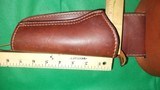 Hunter Frontier Buscadero Holster Leather Right Hand #1060 F12 Ruger 5.5" + Belt 22cal - 9 of 10