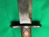 US 1917 PLUMB Model 1909 Bolo Machete Fighting Knife & Leather Sheath Customized - 9 of 12