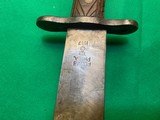 US 1917 PLUMB Model 1909 Bolo Machete Fighting Knife & Leather Sheath Customized - 10 of 12