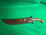 US 1917 PLUMB Model 1909 Bolo Machete Fighting Knife & Leather Sheath Customized - 4 of 12