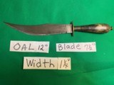 Antique Mexican Scorpion Tailed Bowie Knife Signed - 3 of 7