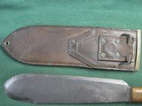 U.S. Marines WWII USMC Bolo Knife Machete + Leather Boyt Scabbard 1943 - 10 of 11