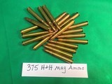 Ammo 20rds 375 H&H Magnum 270 grain Soft Point Remington Head Stamp - 1 of 2