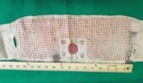 Original Japanese WWII Senninbari 1000 Stitch Belt with Rising Sun, Temple Stamps - 9 of 10