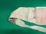 Original Japanese WWII Senninbari 1000 Stitch Belt with Rising Sun, Temple Stamps - 3 of 10