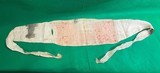 Original Japanese WWII Senninbari 1000 Stitch Belt with Rising Sun, Temple Stamps - 7 of 10