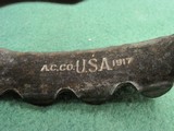 Authentic & Original 1917 AC.CO American Cutlery Company (Rarer than the L.F.& Co.) Trench Knife. - 4 of 16