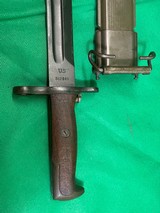 Very Nice WW1 / WW2 US M1905 Bayonet w MK1 Scabbard - SA 1909 - 5 of 13