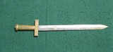 Antique Brass Handle Heavy Short Sword France German Prussia - 8 of 9