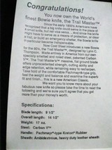 COLD STEEL Carbon V Trail Master Knife USA + Sheath, Box, Paper Work - 10 of 12