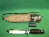 JACQUES GARCIA SAWBACK SURVIVAL BOWIE FIXED BLADE KNIFE & SHEATH NEAR MINT - 4 of 12