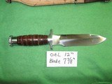 JACQUES GARCIA SAWBACK SURVIVAL BOWIE FIXED BLADE KNIFE & SHEATH NEAR MINT - 9 of 12