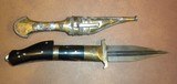 Two Arab Turkish Morocco Knives- 1 Dagger, 1 Folding - 2 of 10