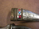 Two Arab Turkish Morocco Knives- 1 Dagger, 1 Folding - 4 of 10