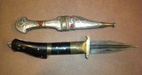 Two Arab Turkish Morocco Knives- 1 Dagger, 1 Folding - 1 of 10
