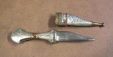 Two Arab Turkish Morocco Knives- 1 Dagger, 1 Folding - 9 of 10