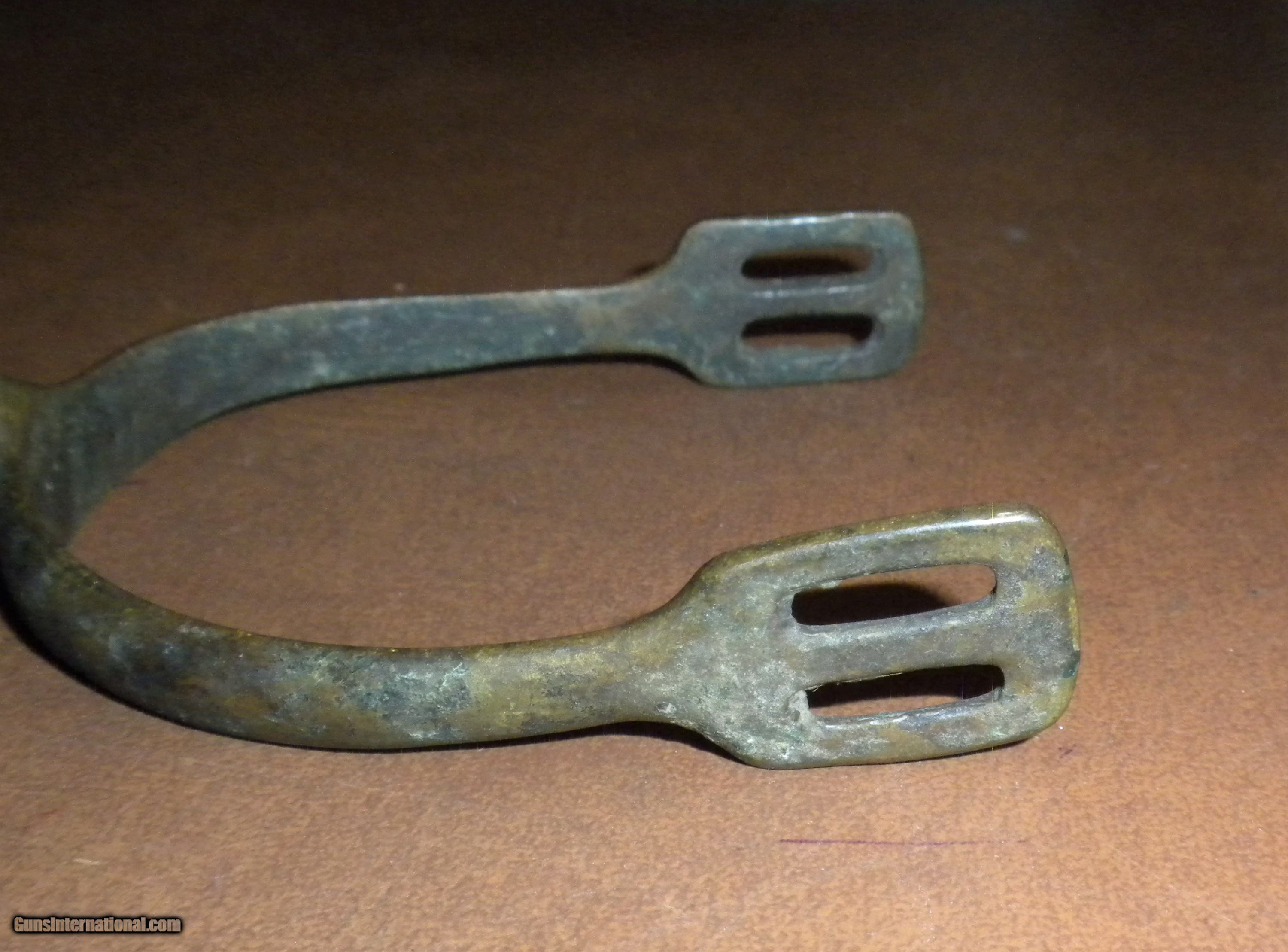 Dug Civil War CSA Brass Spur Square Neck Richmond