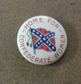 Two Rare Confederate Pins - Post Civil War / Home for Confederate Women Pinback - 1 of 6