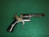 ENGRAVED PINFIRE FOLDING TRIGGER POCKET REVOLVER LEFAUCHEUX STYLE - 2 of 11