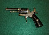 ENGRAVED PINFIRE FOLDING TRIGGER POCKET REVOLVER LEFAUCHEUX STYLE - 4 of 11