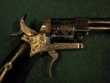 ENGRAVED PINFIRE FOLDING TRIGGER POCKET REVOLVER LEFAUCHEUX STYLE - 3 of 11