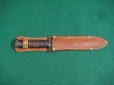 RARE ORIGINAL WW2 US MILITARY CASE FIGHTING KNIFE DAGGER AND LEATHER SHEATH - 1 of 7