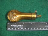 Very Small Black Powder Flask Brass Copper 4 1/2