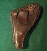 French Leather Revolver Holster Model 1892 WW1 WW2 Clam Shell - 2 of 10