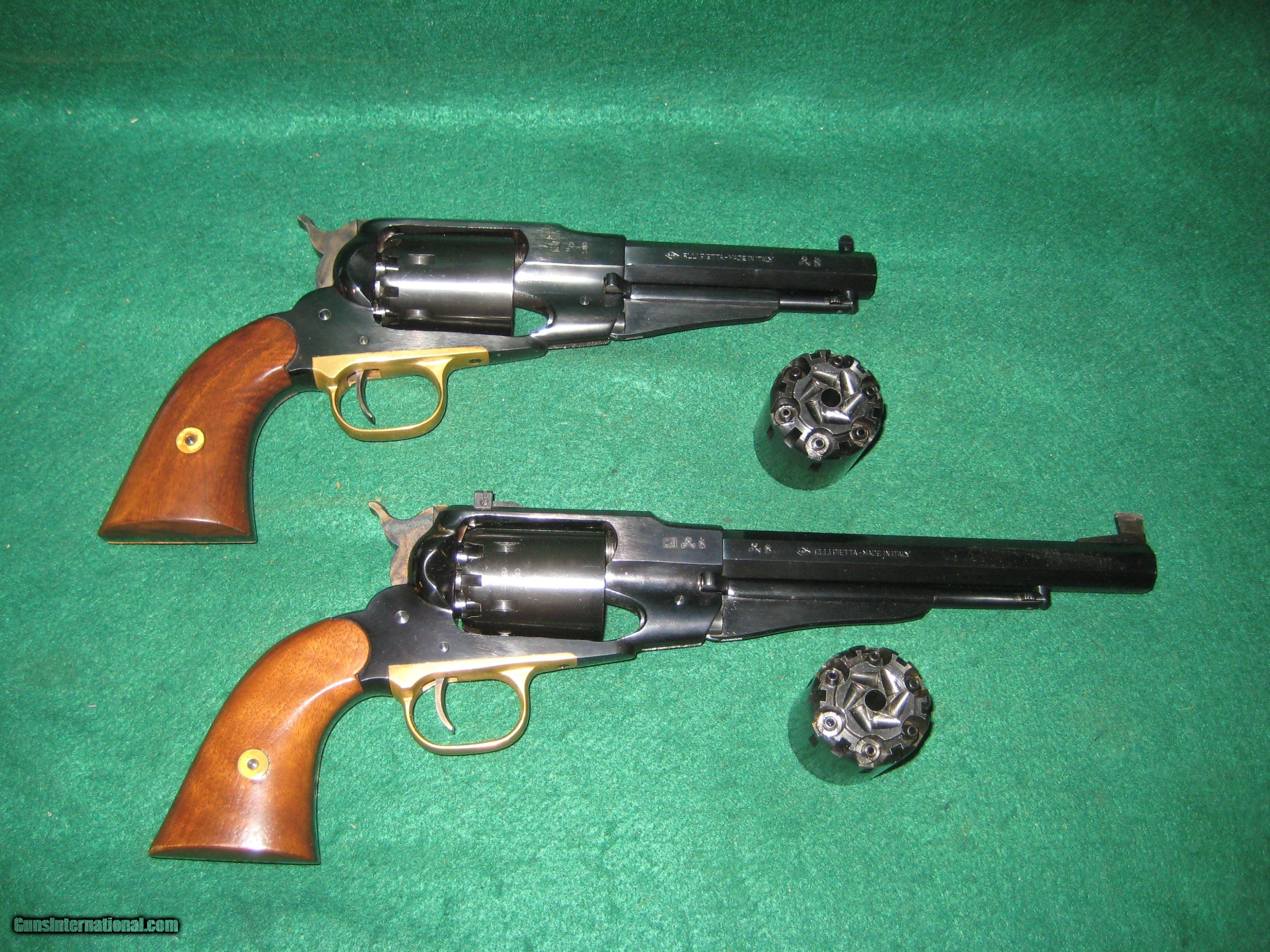 Pair Pietta Percussion Pistols Sheriff Model & 1858 Remington 44cal