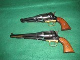 Pair Pietta Percussion Pistols Sheriff Model & 1858 Remington 44cal - 3 of 12