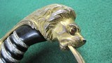 Nazi German Lion's Head Officer's Sword Red Eyes WWII,Eickhorn - 11 of 20