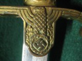 Nazi German Lion's Head Officer's Sword Red Eyes WWII,Eickhorn - 1 of 20