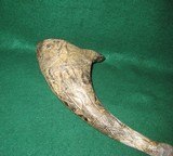 Antique African Carved Horn with Brass Figure - 10 of 12