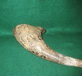 Antique African Carved Horn with Brass Figure - 11 of 12