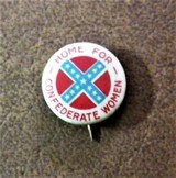 Three Rare Confederate Pins - Post Civil War / Home for Confederate Women Pinback - 3 of 4