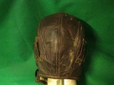 WWI WW2 Era Brown Leather Pilot Helmet Vintage Aviator Skull Cap Hat Bomber - 2 of 11