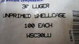 100 pcs New Unprimed Reloading Brass Winchester 30 Luger - 3 of 3