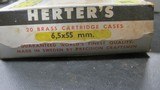 120 pcs Herters New Unprimed Reloading Brass 6.55 X 55 Swedish Plus - 8 of 8