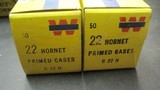 Lot 272 pcs Winchester Primed Brass + 48 Fired Brass + 19 Complete 22 Hornet - 2 of 5