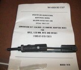 US MILITARY ISSUE CONVERSION KIT (CAL. .22 RIMFIRE ADAPTER) M261 FOR M16 & M16A1 CAL.5.56 mm RIFLES - 2 of 16