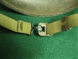 WWII M1 Helmet Front seam Fixed Bale Chin Strap Lt Bar 327th Glider Inf Rgt - 14 of 16