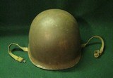 WWII M1 Helmet Front seam Fixed Bale Chin Strap Lt Bar 327th Glider Inf Rgt - 7 of 16