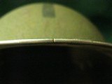 WWII M1 Helmet Front seam Fixed Bale Chin Strap Lt Bar 327th Glider Inf Rgt - 4 of 16