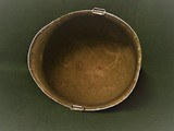 WW2 Helmet with Liner Frt seam Fixed Bale Chin Strap Lt Bar 327th Glider Inf Rgt - 5 of 16